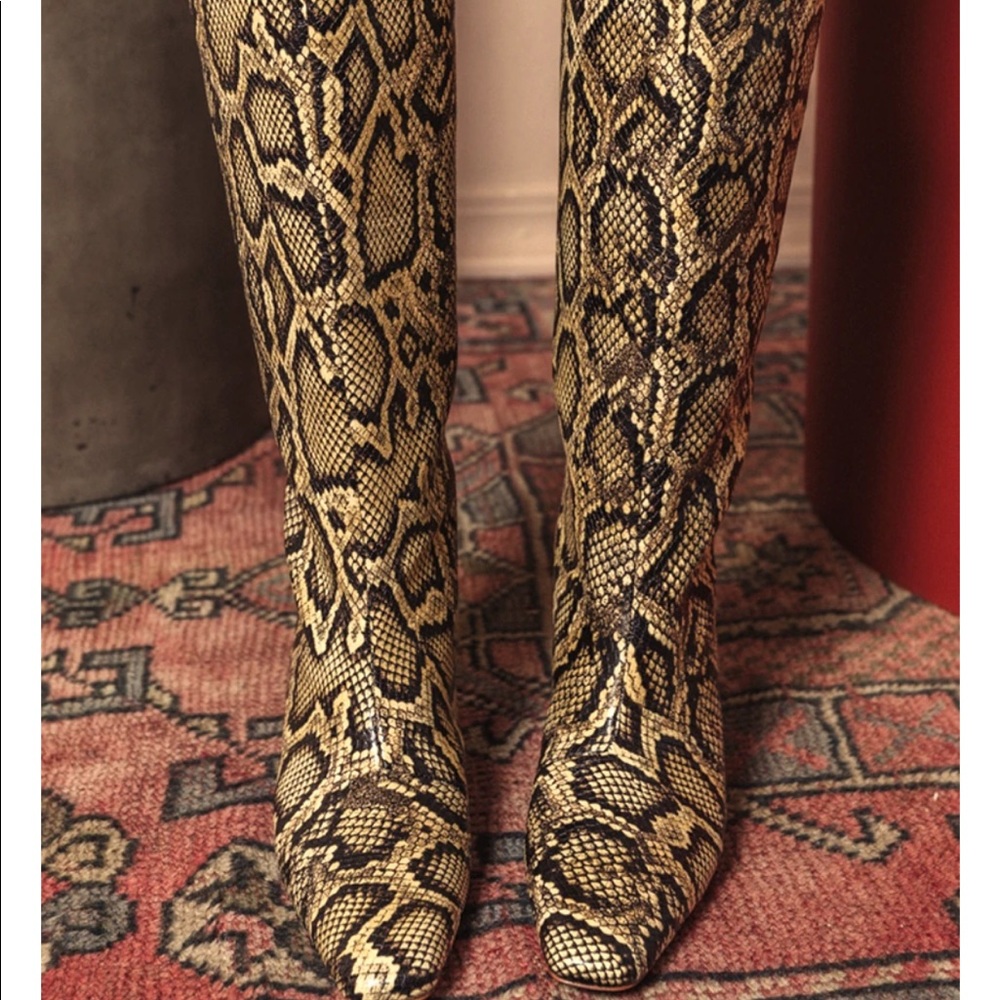 Loeffler Randall animal print boots